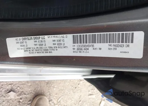 2013 Dodge Avenger Sxt из США, поврежденный, VIN 1C3CDZCB2DN554785